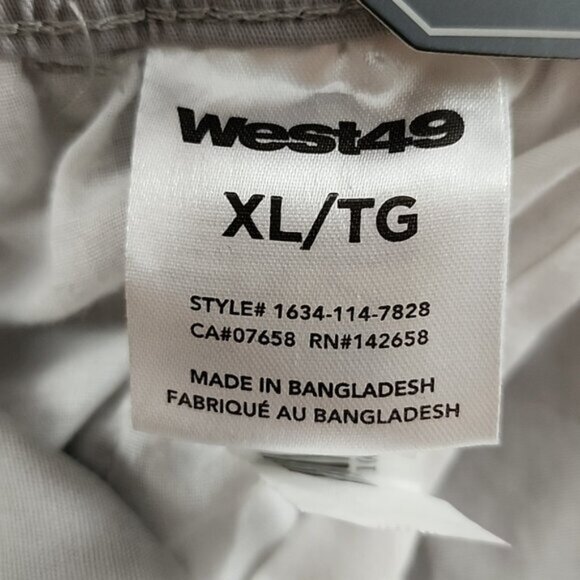 NWT West 49 Men's Mid Length Above Knee Cotton Stretch Shorts Grey Size XL - Picture 10 of 14
